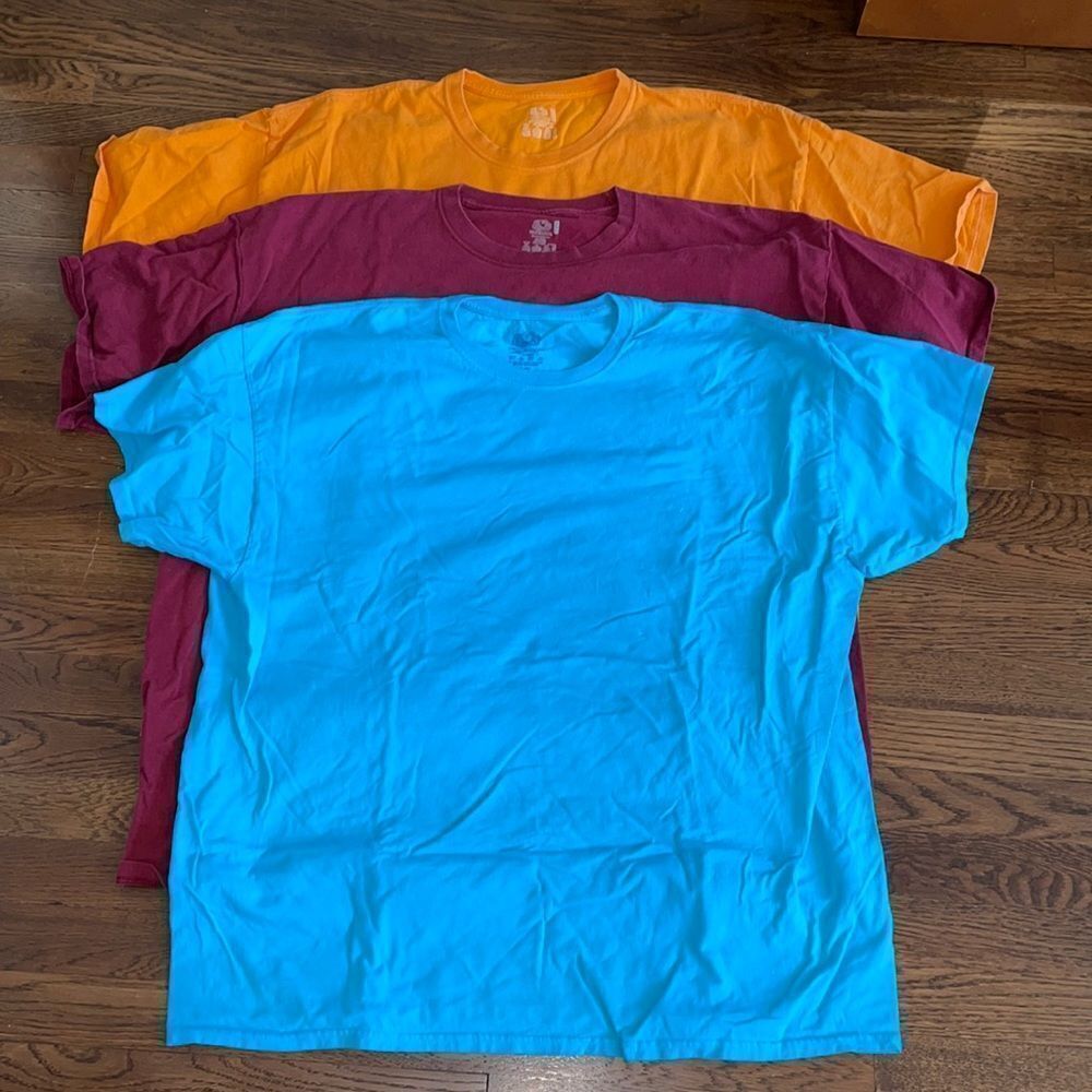 Bundle of 3 Fruit of the Loom short sleeve‎ cotton T-shirts
